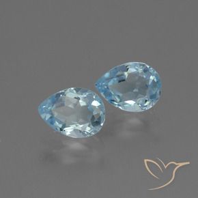 1.80 ct natürliche Himmerlblau Topas-Edelsteine, Birnenform, VVS-VS