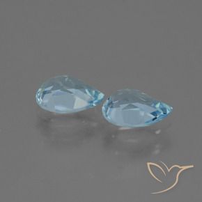 1.80 ct natürliche Himmerlblau Topas-Edelsteine, Birnenform, VVS-VS