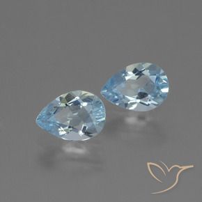 1.66 ct natürliche Himmerlblau Topas-Edelsteine, Birnenform, VVS-VS