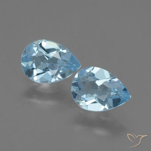1.65ctw Natürlicher Himmerlblau Topas, Birnenform, VVS-VS
