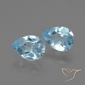 1.65 ct natürliche Himmerlblau Topas-Edelsteine, Birnenform, VVS-VS