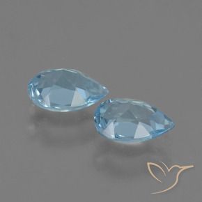 1.65 ct natürliche Himmerlblau Topas-Edelsteine, Birnenform, VVS-VS