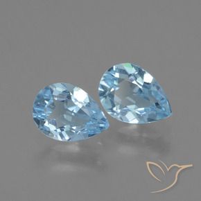 1.62 ct natürliche Himmerlblau Topas-Edelsteine, Birnenform, VVS-VS