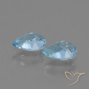 1.62 ct natürliche Himmerlblau Topas-Edelsteine, Birnenform, VVS-VS