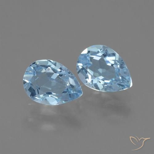 1.86ctw Natürlicher Swiss Blue Topas, Birnenform, VVS-VS