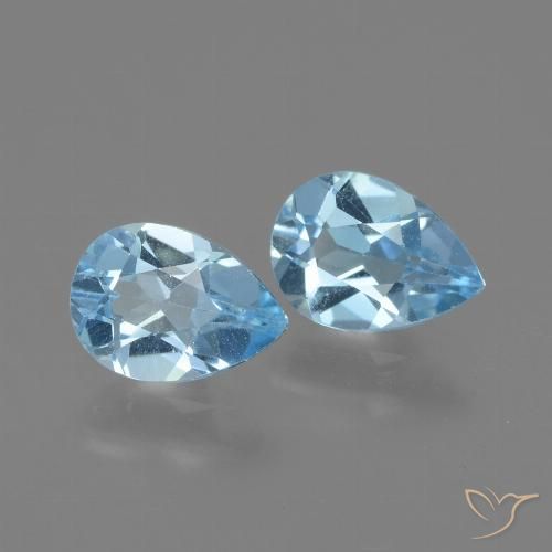 1.59ctw Natürlicher Himmerlblau Topas, Birnenform, VVS-VS