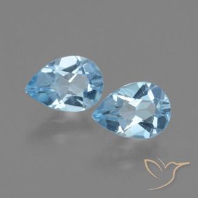 1.59 ct natürliche Himmerlblau Topas-Edelsteine, Birnenform, VVS-VS