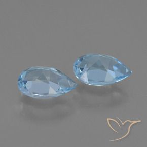 1.59 ct natürliche Himmerlblau Topas-Edelsteine, Birnenform, VVS-VS
