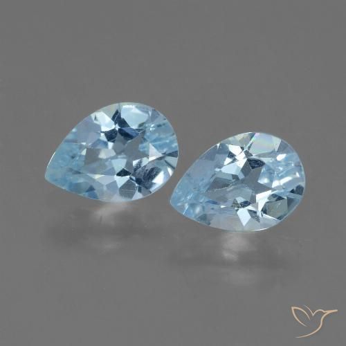 1.56ctw Natürlicher Himmerlblau Topas, Birnenform, VVS-VS
