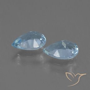 1.56 ct natürliche Himmerlblau Topas-Edelsteine, Birnenform, VVS-VS