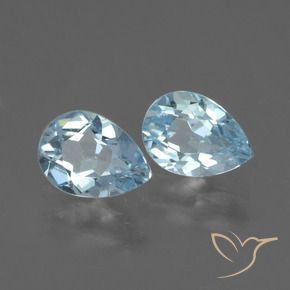 1.72 ct natürliche Himmerlblau Topas-Edelsteine, Birnenform, VVS-VS