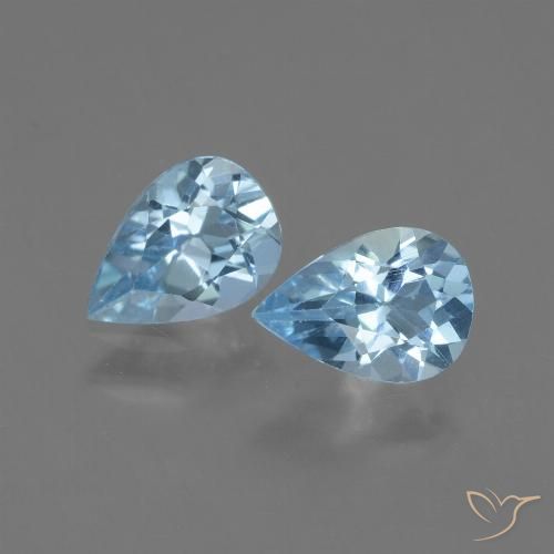1.58ctw Natürlicher Himmerlblau Topas, Birnenform, VVS-VS