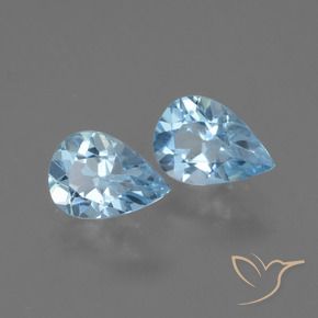 1.58 ct natürliche Himmerlblau Topas-Edelsteine, Birnenform, VVS-VS
