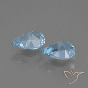 1.58 ct natürliche Himmerlblau Topas-Edelsteine, Birnenform, VVS-VS