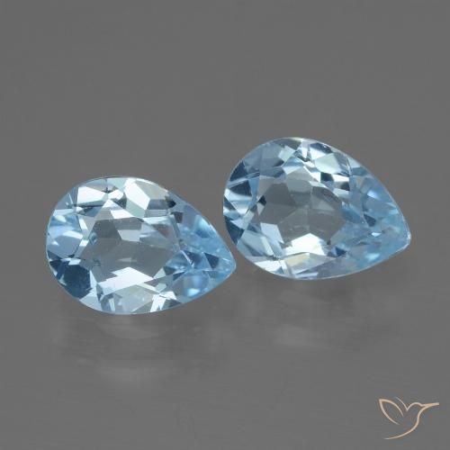 1.66ctw Natürlicher Swiss Blue Topas, Birnenform, VVS-VS