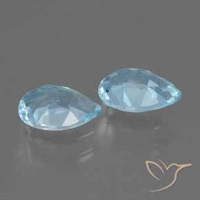 1.66 ct natürliche Swiss Blue Topas-Edelsteine, Birnenform, VVS-VS