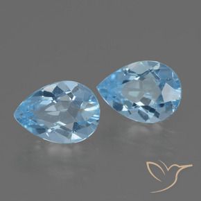 1.75 ct natürliche Himmerlblau Topas-Edelsteine, Birnenform, VVS-VS