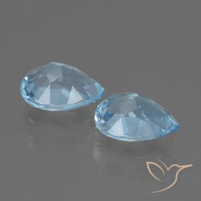 1.75 ct natürliche Himmerlblau Topas-Edelsteine, Birnenform, VVS-VS
