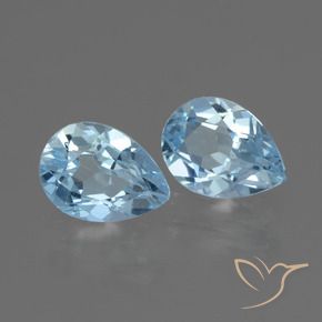 1.61 ct natürliche Himmerlblau Topas-Edelsteine, Birnenform, VVS-VS