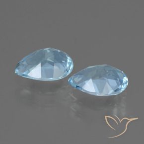 1.61 ct natürliche Himmerlblau Topas-Edelsteine, Birnenform, VVS-VS
