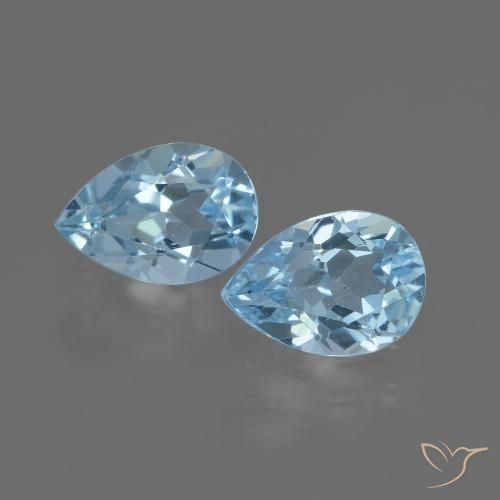 1.75ctw Natürlicher Himmerlblau Topas, Birnenform, VVS-VS