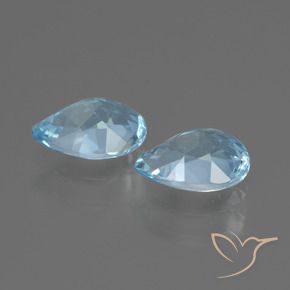1.75 ct natürliche Himmerlblau Topas-Edelsteine, Birnenform, VVS-VS