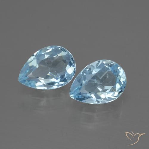 1.79ctw Natürlicher Himmerlblau Topas, Birnenform, VVS-VS