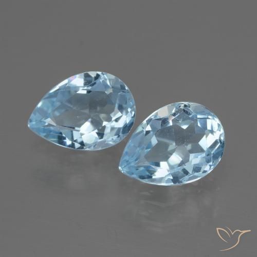 1.79ctw Natürlicher Himmerlblau Topas, Birnenform, VVS-VS