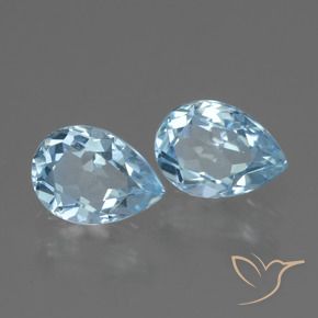 1.79 ct natürliche Himmerlblau Topas-Edelsteine, Birnenform, VVS-VS