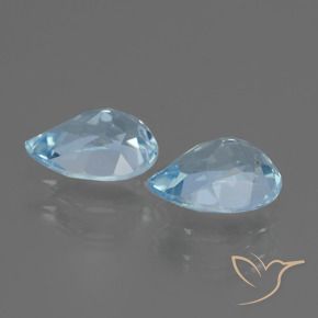 1.79 ct natürliche Himmerlblau Topas-Edelsteine, Birnenform, VVS-VS