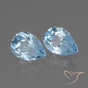1.71 ct natürliche Himmerlblau Topas-Edelsteine, Birnenform, VVS-VS