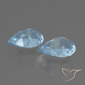 1.71 ct natürliche Himmerlblau Topas-Edelsteine, Birnenform, VVS-VS