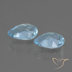 1.50 ct natürliche Himmerlblau Topas-Edelsteine, Birnenform, VVS-VS