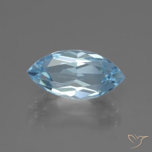 2.56ct Natürlicher Himmerlblau Topas, Marquise, VVS