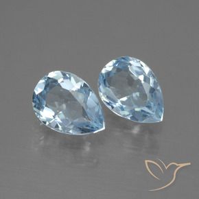 1.71 ct natürliche Himmerlblau Topas-Edelsteine, Birnenform, VVS-VS