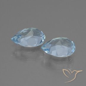 1.71 ct natürliche Himmerlblau Topas-Edelsteine, Birnenform, VVS-VS