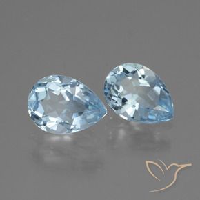 1.67 ct natürliche Himmerlblau Topas-Edelsteine, Birnenform, VVS-VS