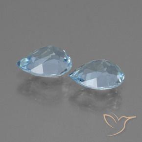 1.67 ct natürliche Himmerlblau Topas-Edelsteine, Birnenform, VVS-VS