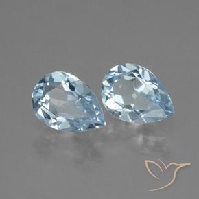 1.67 ct natürliche Himmerlblau Topas-Edelsteine, Birnenform, VVS-VS