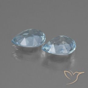 1.67 ct natürliche Himmerlblau Topas-Edelsteine, Birnenform, VVS-VS
