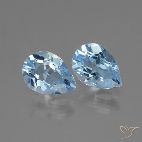 1.80ctw Natürlicher Swiss Blue Topas, Birnenform, VVS-VS