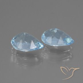 1.80 ct natürliche Swiss Blue Topas-Edelsteine, Birnenform, VVS-VS