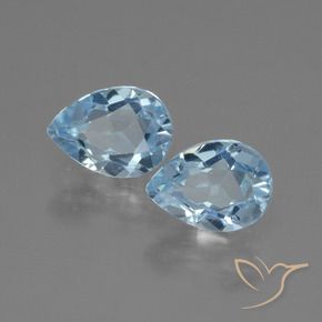 1.77 ct natürliche Himmerlblau Topas-Edelsteine, Birnenform, VVS-VS