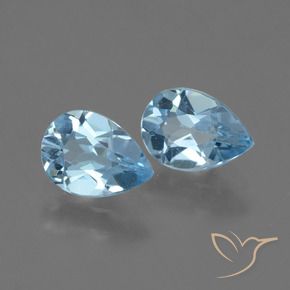 1.60 ct natürliche Himmerlblau Topas-Edelsteine, Birnenform, VVS-VS