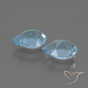 1.60 ct natürliche Himmerlblau Topas-Edelsteine, Birnenform, VVS-VS
