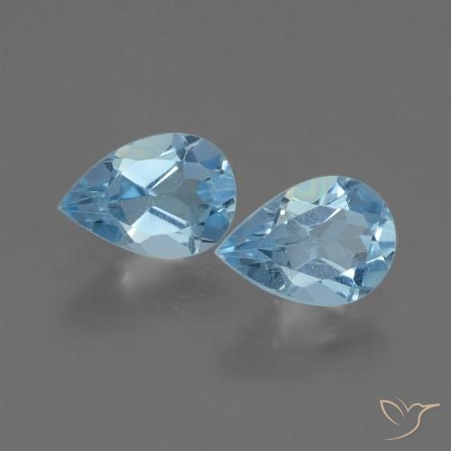 1.66ctw Natürlicher Swiss Blue Topas, Birnenform, VVS-VS