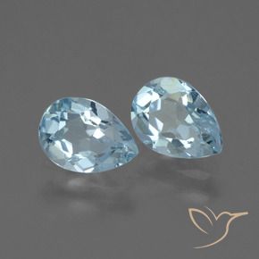 1.64 ct natürliche Himmerlblau Topas-Edelsteine, Birnenform, VVS-VS