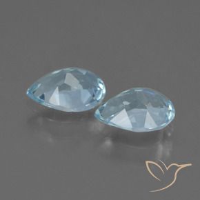 1.64 ct natürliche Himmerlblau Topas-Edelsteine, Birnenform, VVS-VS