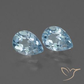 1.69 ct natürliche Himmerlblau Topas-Edelsteine, Birnenform, VVS-VS