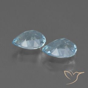 1.69 ct natürliche Himmerlblau Topas-Edelsteine, Birnenform, VVS-VS